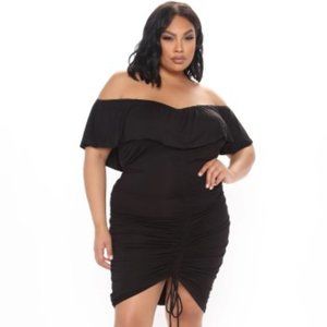 Fashion Nova Saigon Ruched Dress - NEW WITH TAG